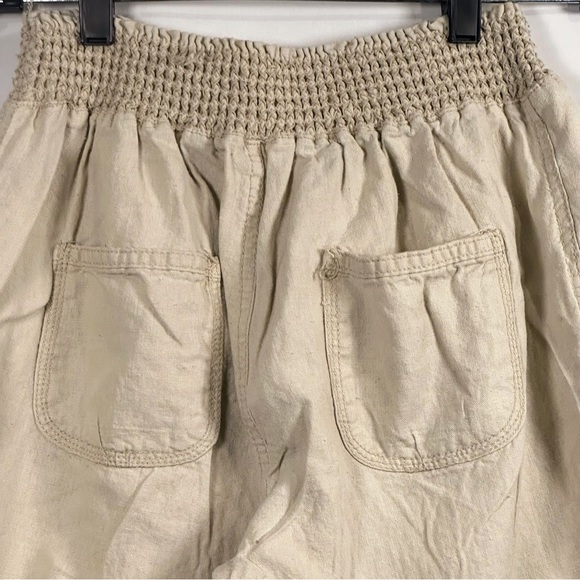 Women’s Linen Casual Cream Trousers - Picture 4 of 7